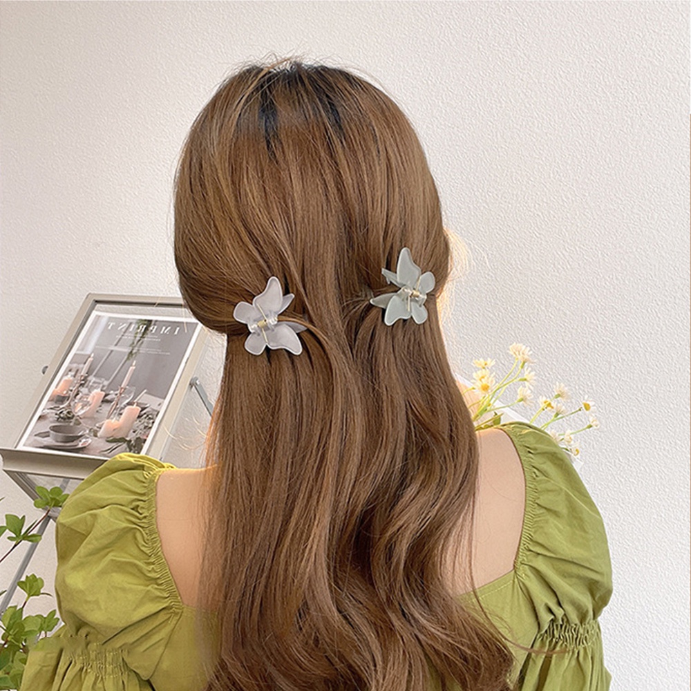 Kẹp Tóc Càng Cua Bằng Acrylic Nhám Trong Suốt Phong Cách INS Cổ Điển Thời Trang Cho Nữ