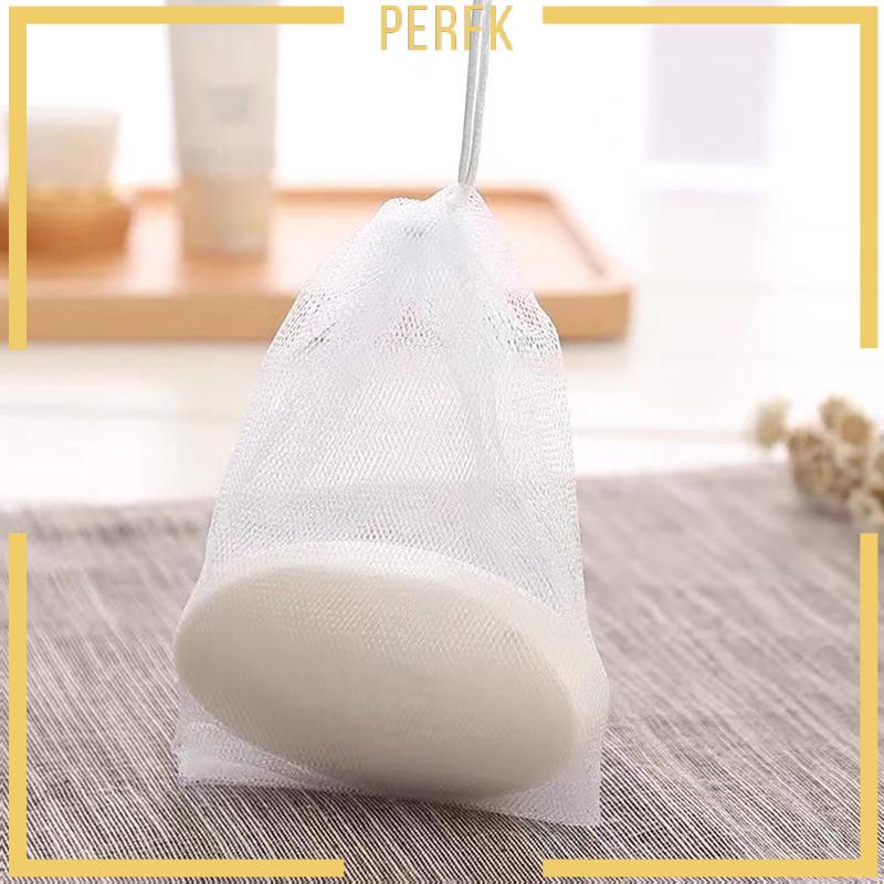 Túi Lưới Tạo Bọt Có Dây Rút Và Giá Đỡ Đựng Xà Phòng Giúp Tiết Kiệm Không Gian Cho