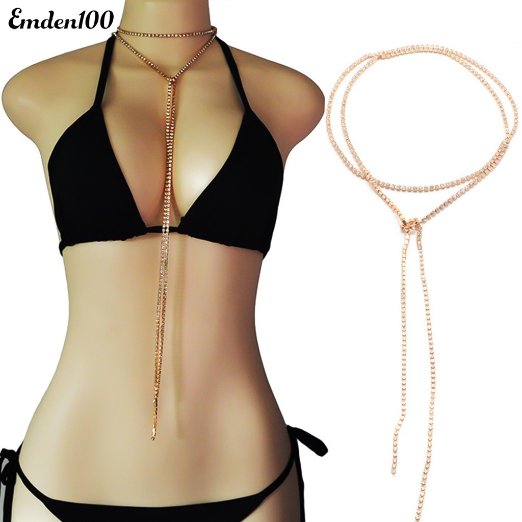 Vòng Cổ Choker Dáng Dài Đính Đá Thời Trang Cá Tính