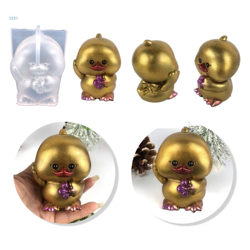 Khuôn Silicon Làm Nến Xà Phòng Hình Chú Vịt Con Dễ Thương