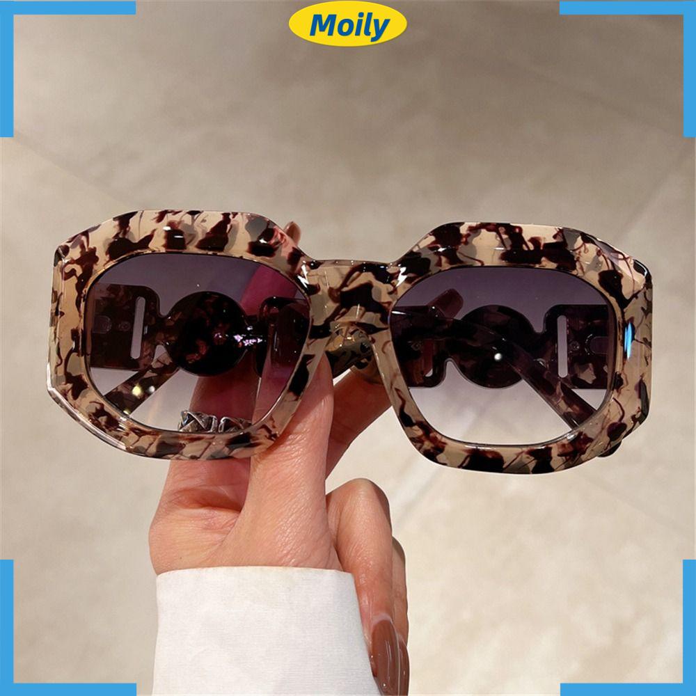 MOILYVN Kính Mát Oversized Gọng Đa Giác Phong Cách Vintage Cho Nam Và Nữ