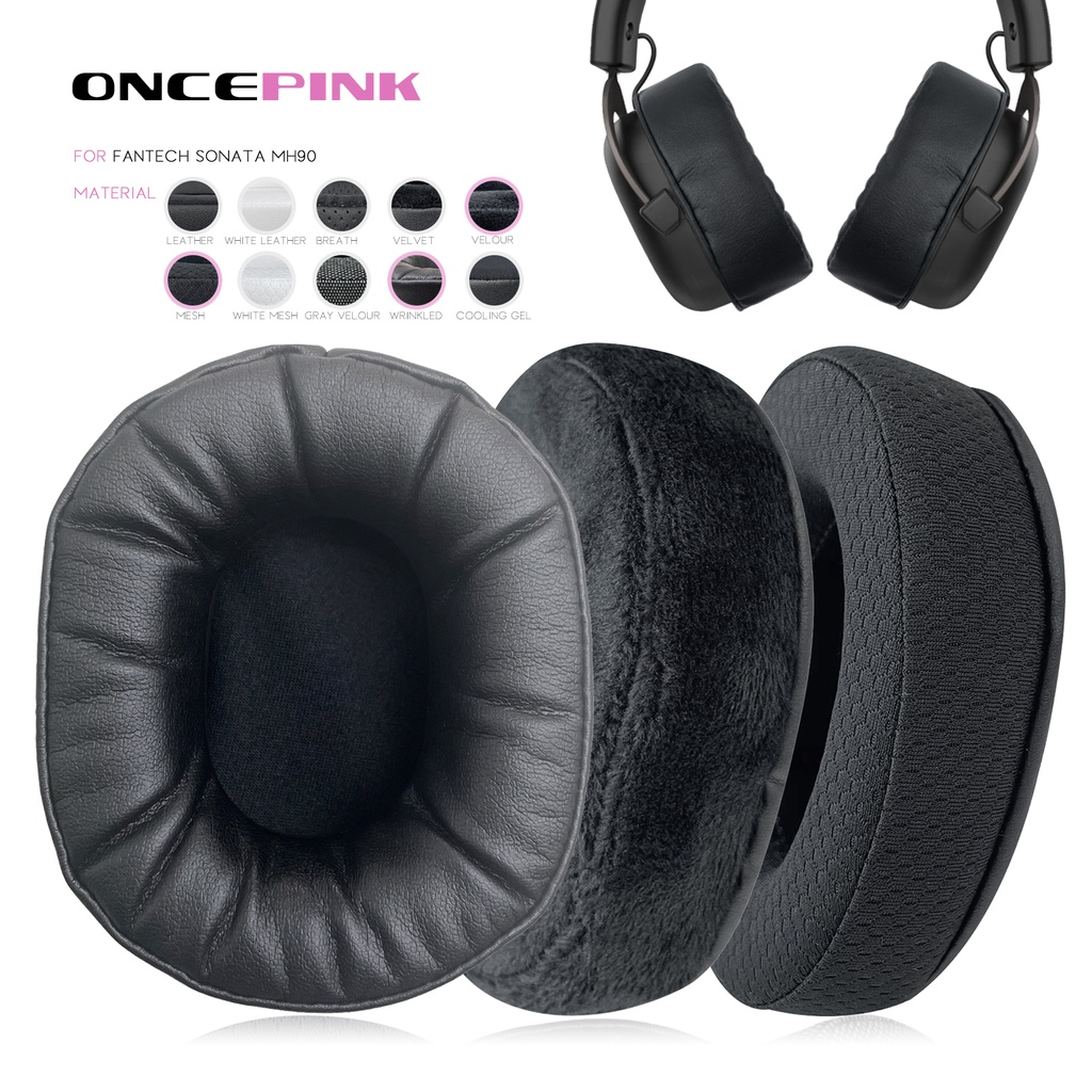 Miếng đệm tai thay thế Oncepink cho tai nghe Fantech SONATA MH90 Đệm dày Earcups Headband Earmuffs E