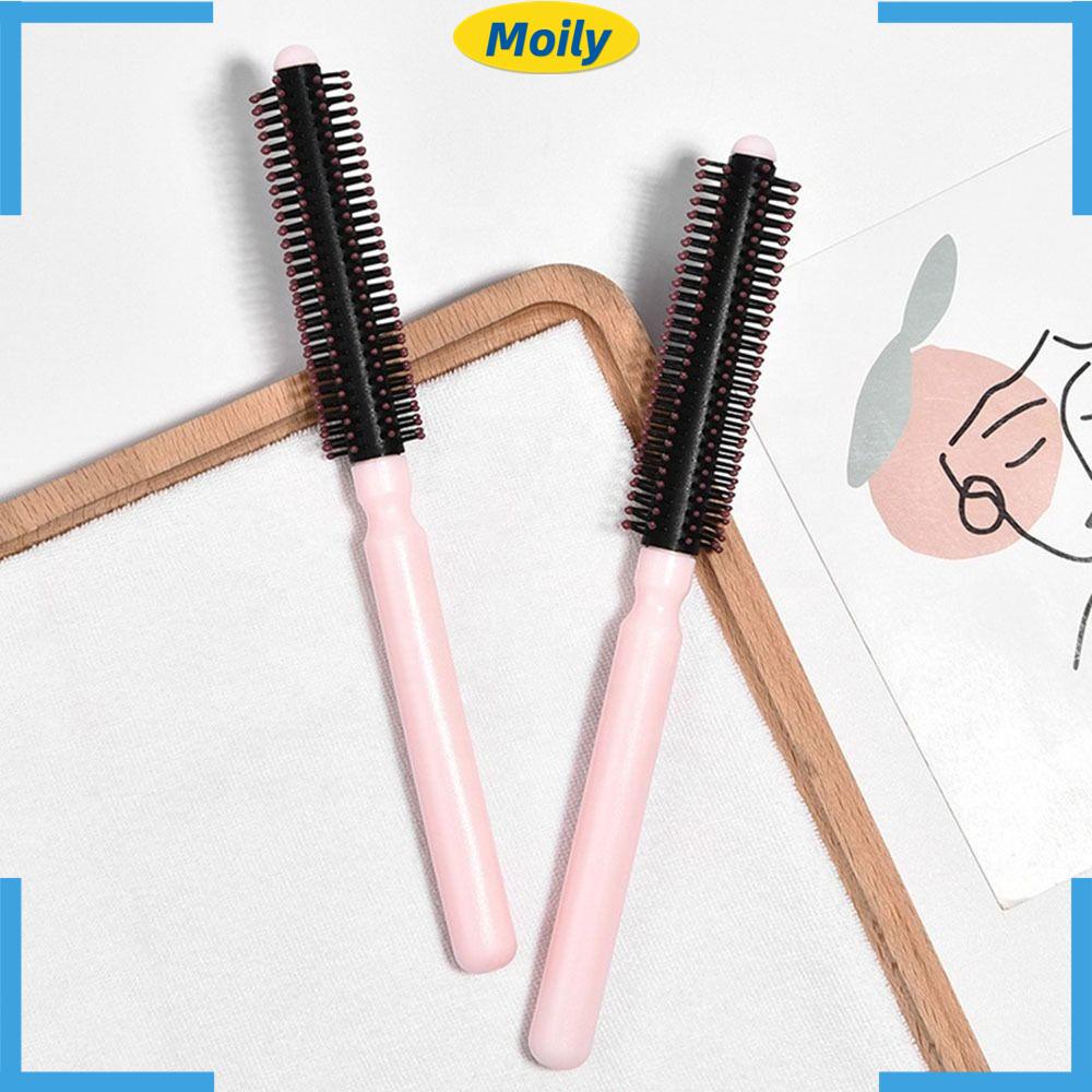 MOILYVN Lược Chải Tóc Xoăn Bằng Nhựa Màu Hồng Có Túi Khí Mát Xa Da Đầu
