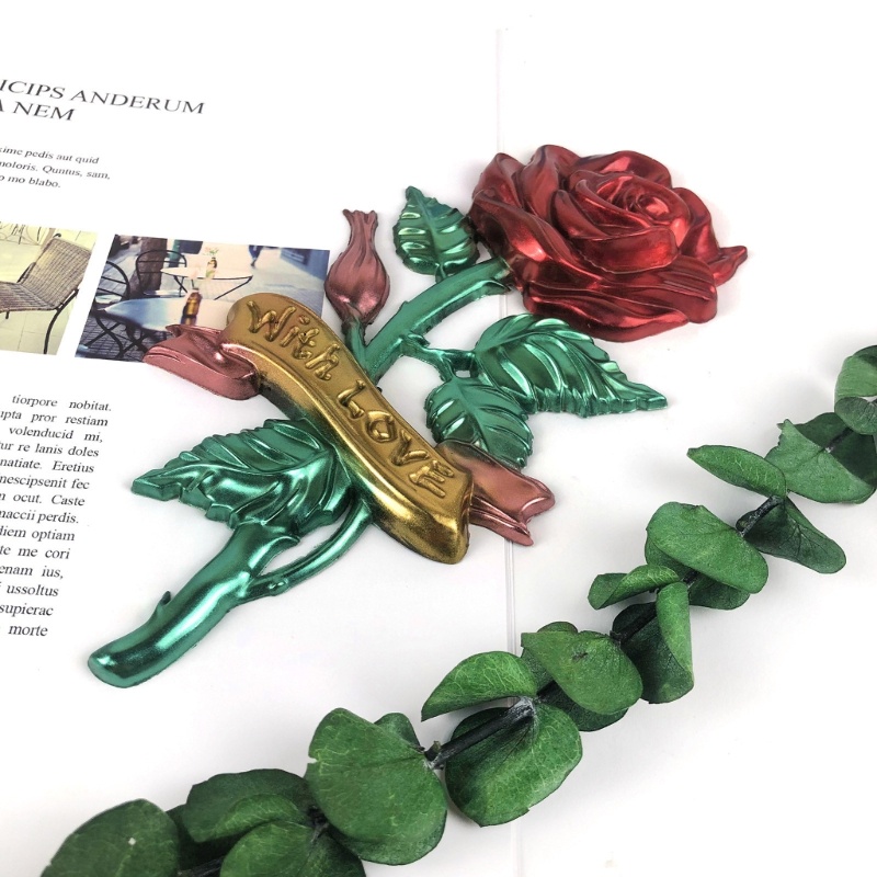 Khuôn Silicone Làm Mặt Dây Chuyền Hình Hoa Hồng Độc Đáo