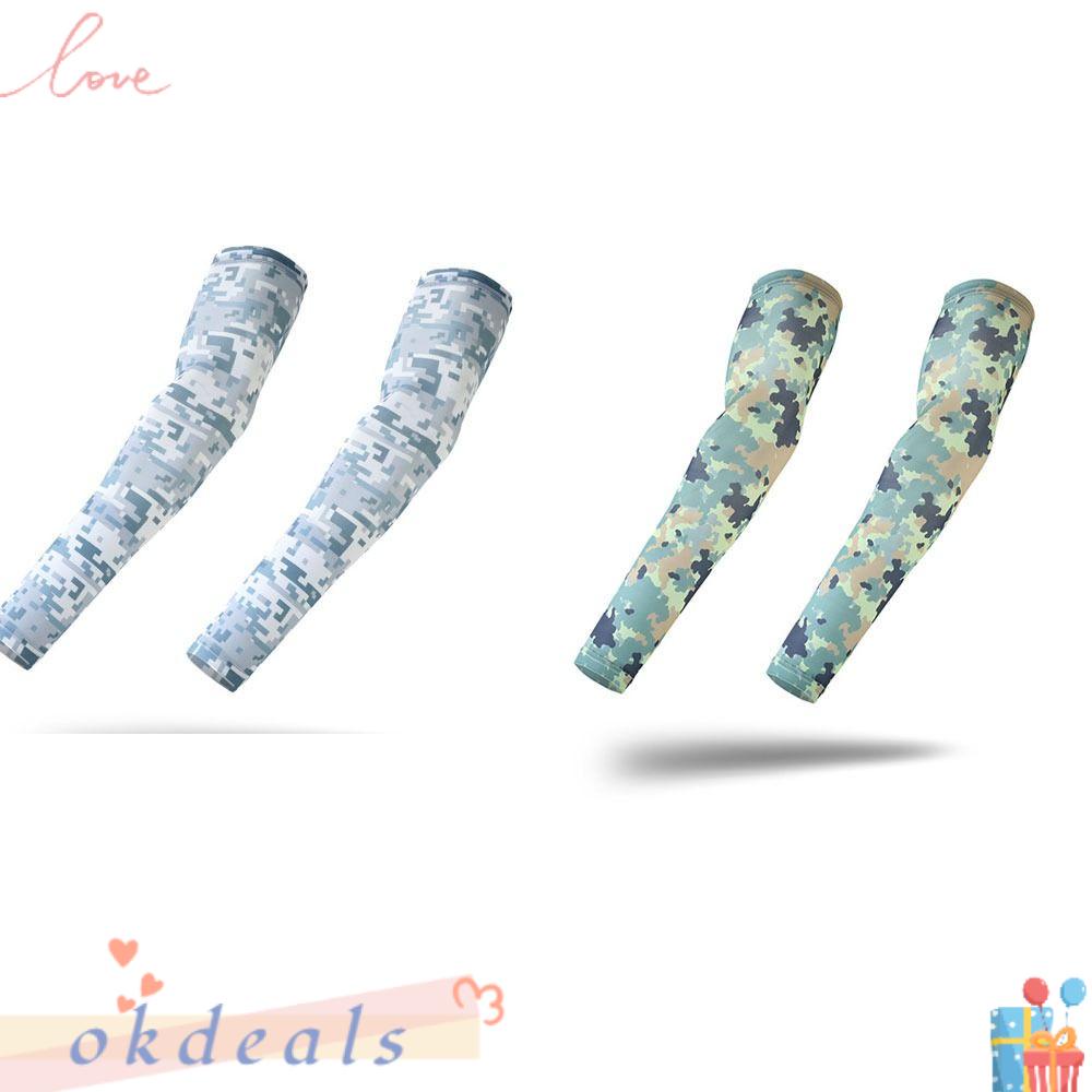 OKDEALS Set 2 Đôi Găng Tay Chống Nắng Và Tia UV Bằng Lụa Lạnh Mỏng Dáng Rộng Họa Tiết Rằn Ri Mùa Hè