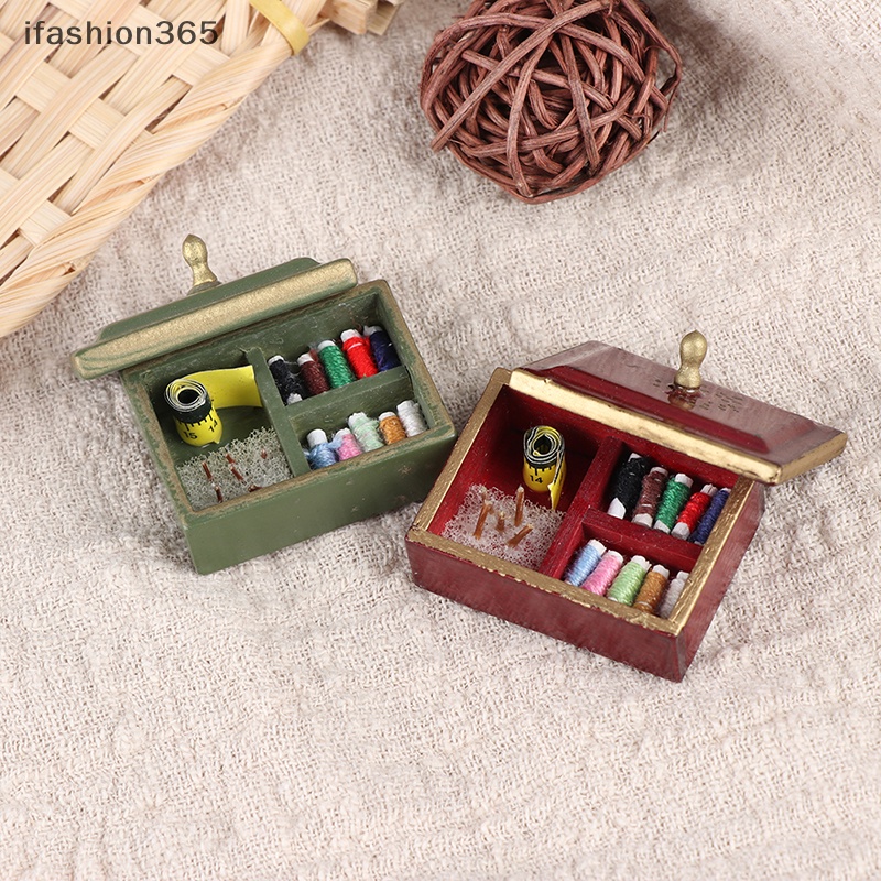 Hộp Dụng Cụ May Vá mini 1: 12 Cho Nhà Búp Bê ifashion365
