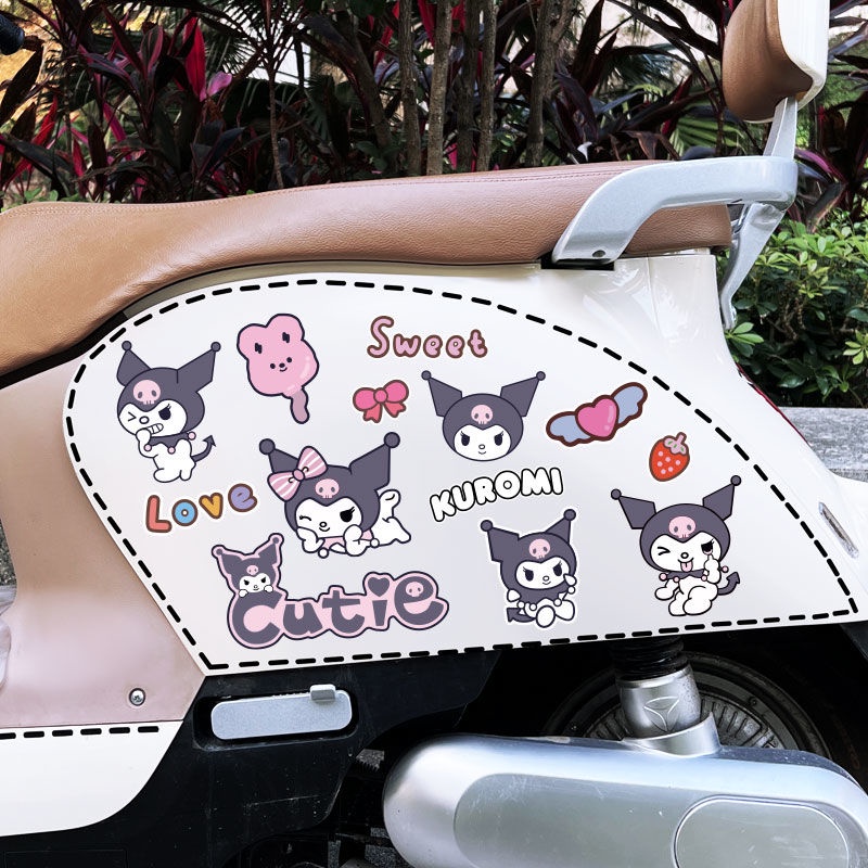 Miếng Dán Trang Trí Xe Mô Tô Kuromi Chất Lượng Cao