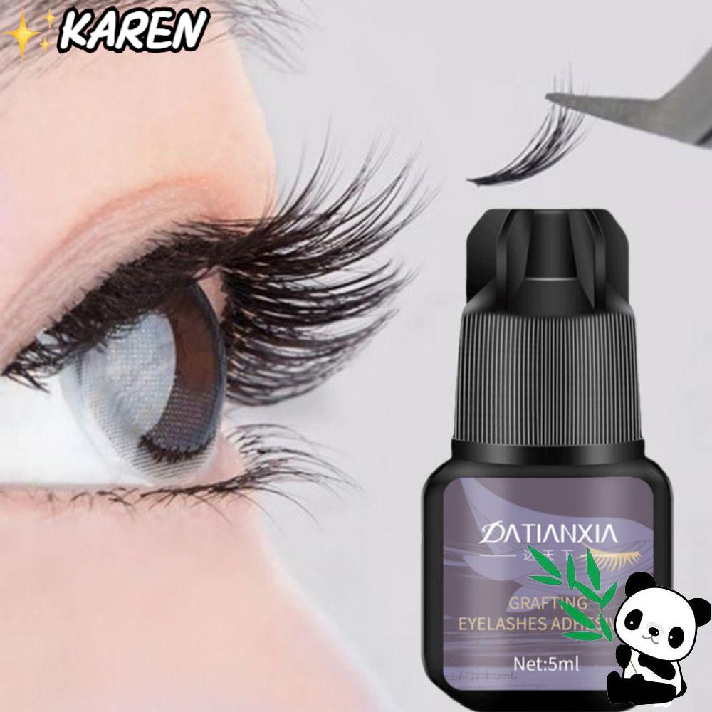 KAREN Keo Dán Lông Mi 5ml Màu Đen Nhanh Khô Không Gây Kích Ứng