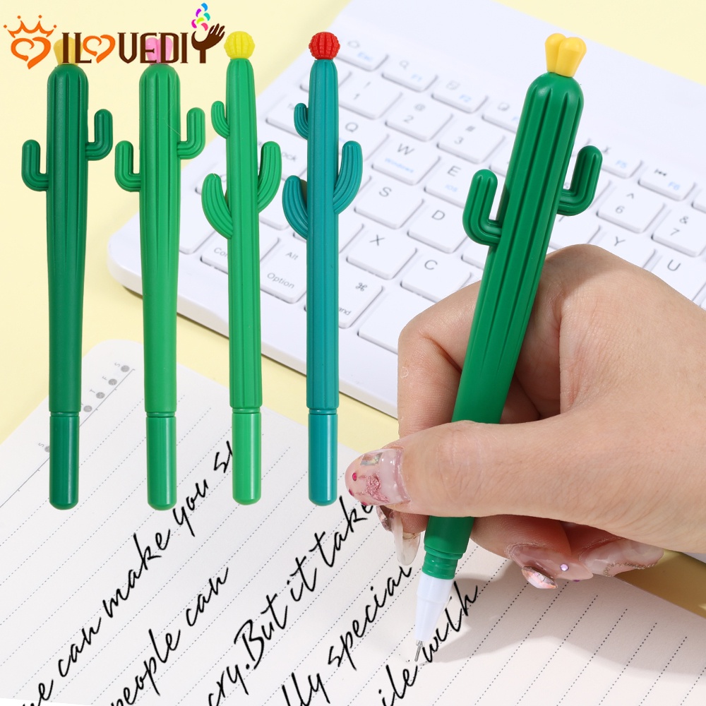 Bút Mực Gel Ngòi 0.5mm Hình Cây Xương Rồng Dễ Thương