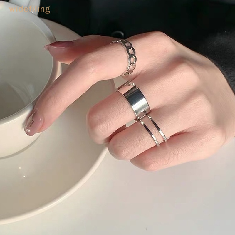 Bộ Nhẫn Hở Bằng Hợp Kim Phong Cách Hàn Quốc Thời Trang Cho Nữ