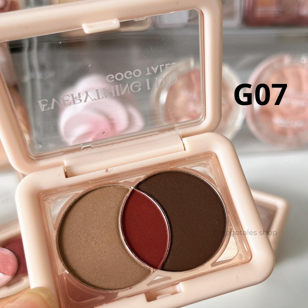 Bảng phấn mắt 3 ô kiêm tạo khối highlight GOGO TALES bling bling Small Square Box Eyeshadow Palette GT473 Gogotales