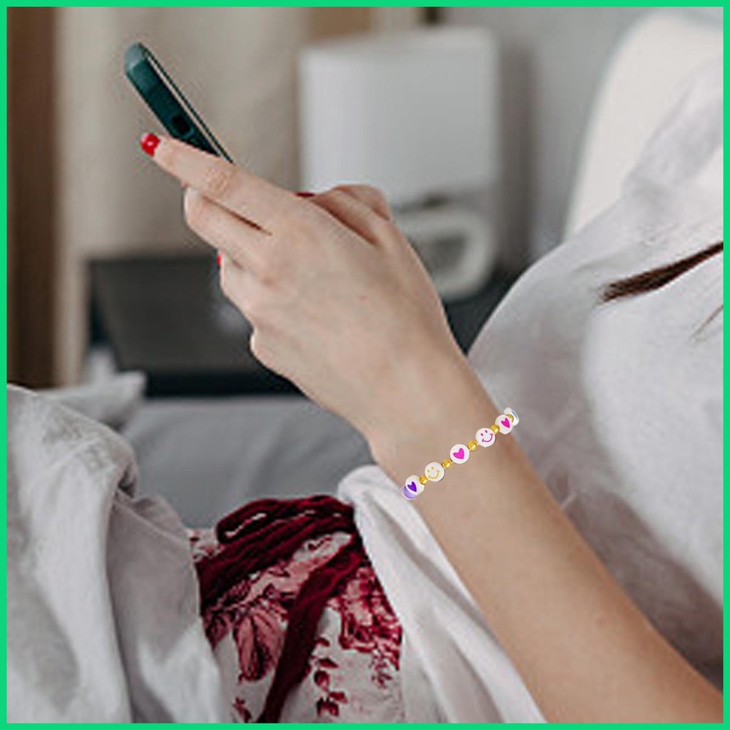 Set 1400 Hạt Xâu Chuỗi 4x7mm In Chữ Cái Làm Trang Sức Diy