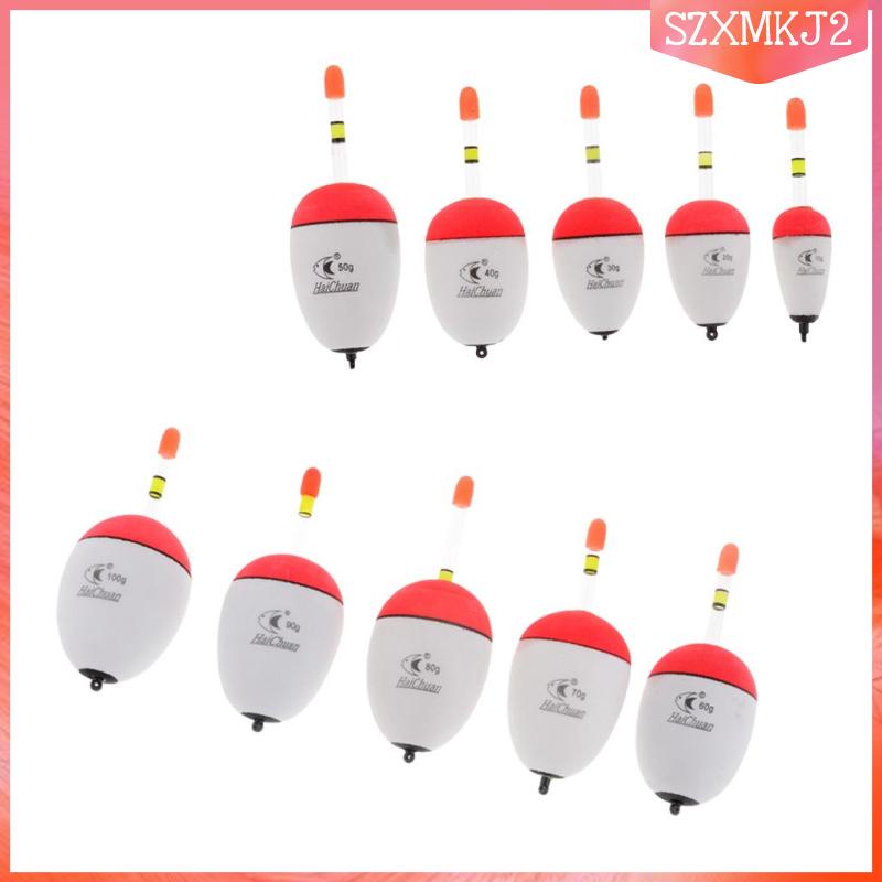 Bộ 10 Phao Câu Cá Dạ Quang 5 Kích Cỡ