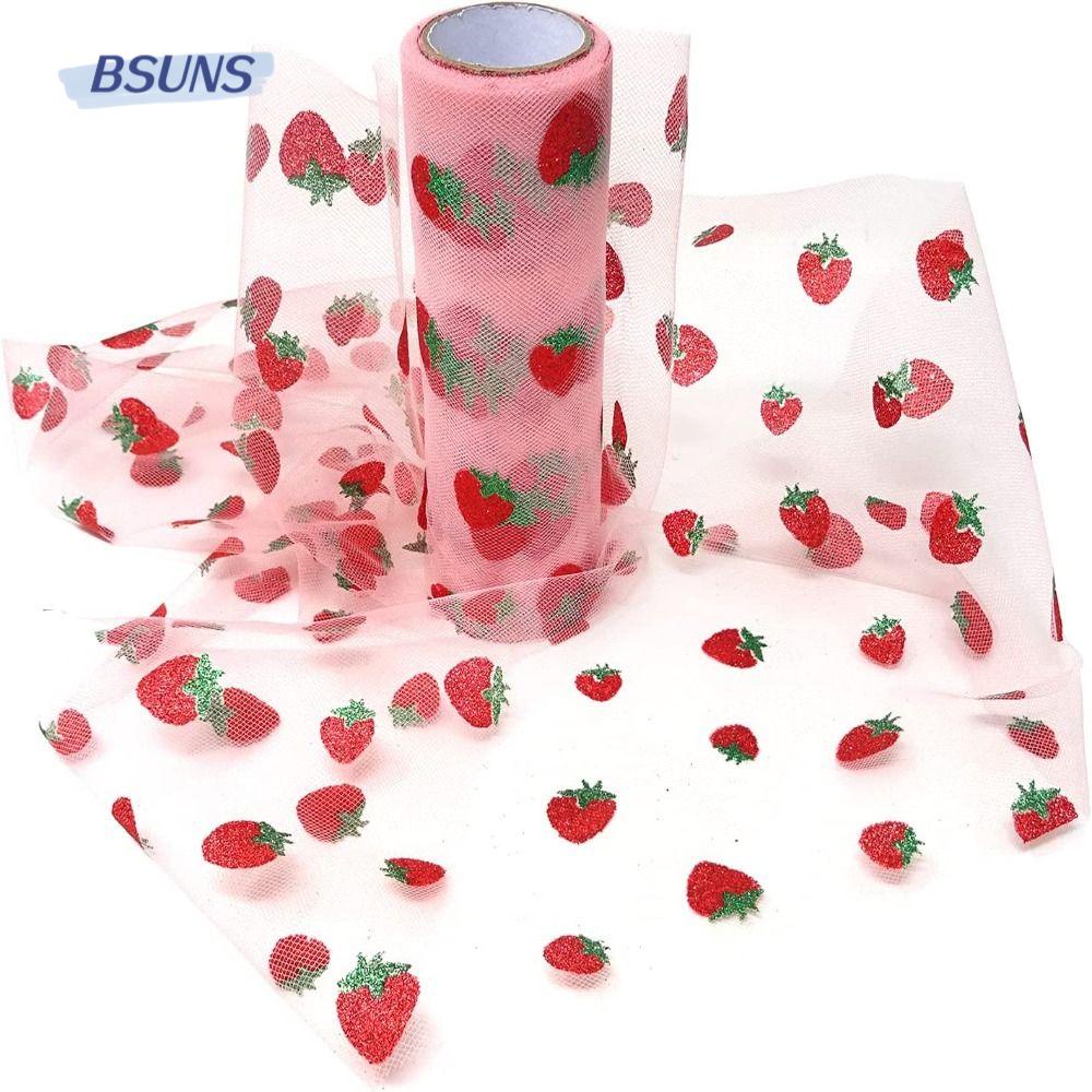 BSUNS Cuộn Vải Tuyn 6 Inch x 10 Yards Màu Hồng Dùng Trang Trí Tiệc Sinh Nhật