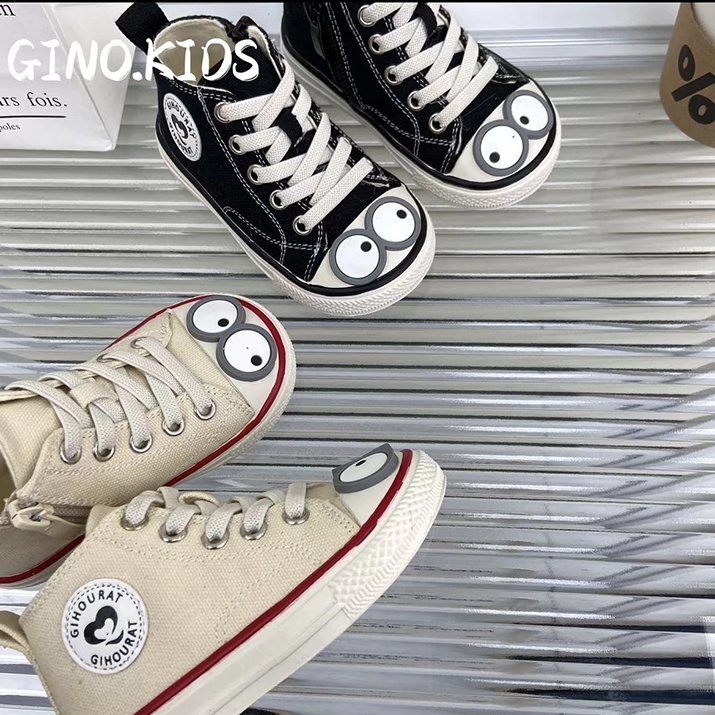 Giày Vải Canvas Đế Mềm Cột Dây Dễ Thương Cho Bé Gái