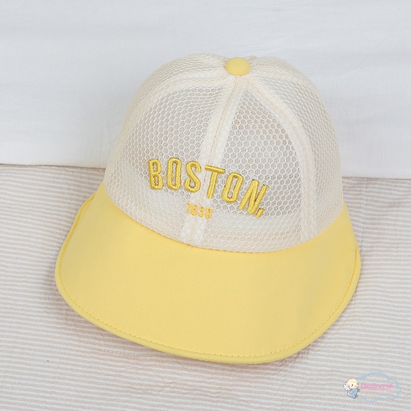 Mũ Lưỡi Trai Vải Cotton Phối Lưới Thoáng Khí Thời Trang Dễ Thương Cho Bé