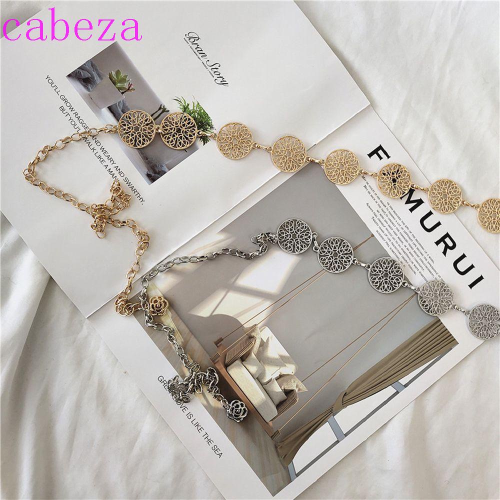 CABEZA Dây Xích Thắt Lưng Bằng Kim Loại Thiết Kế Đục Lỗ Thời Trang Mùa Hè