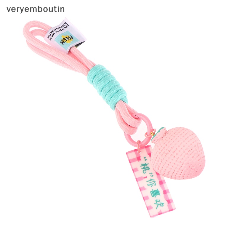 Móc Khóa Xe Hơi / Túi Xách Bằng Resin Hình Quả Dâu Dễ Thương Sáng Tạo Thích Hợp Làm Quà Tặng Cá Nhân