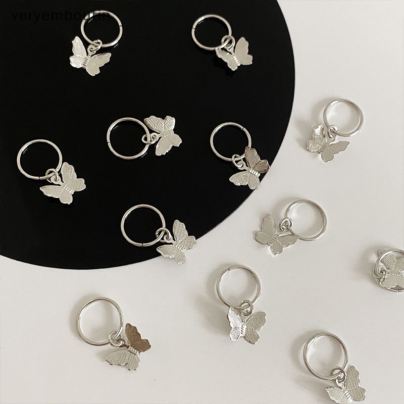 Set 10 Kẹp Tóc Kim Loại Hình Bướm Phong Cách Phương Tây Cho Nữ