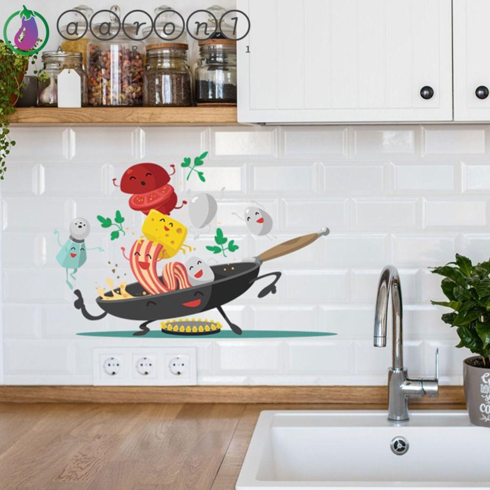 AARON1 Miếng Dán Trang Trí Họa Tiết Hoạt Hình Phong Cách Châu Âu Chống Nấm Mốc