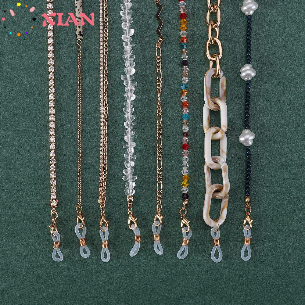 XIANTIN Dây Xích Kim Loại Giữ Mắt Kính Chống Trượt Giá Đỡ