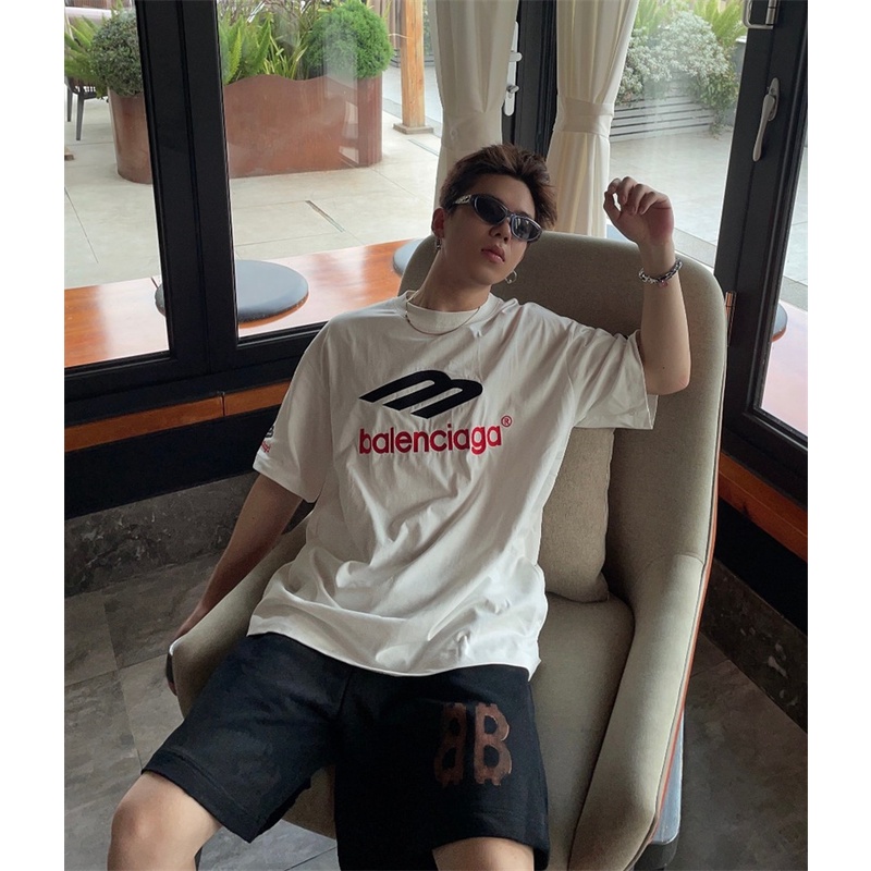 Áo Thun cotton Mềm Cổ Tròn Tay Ngắn Thêu Họa Tiết BA88 Ytey5