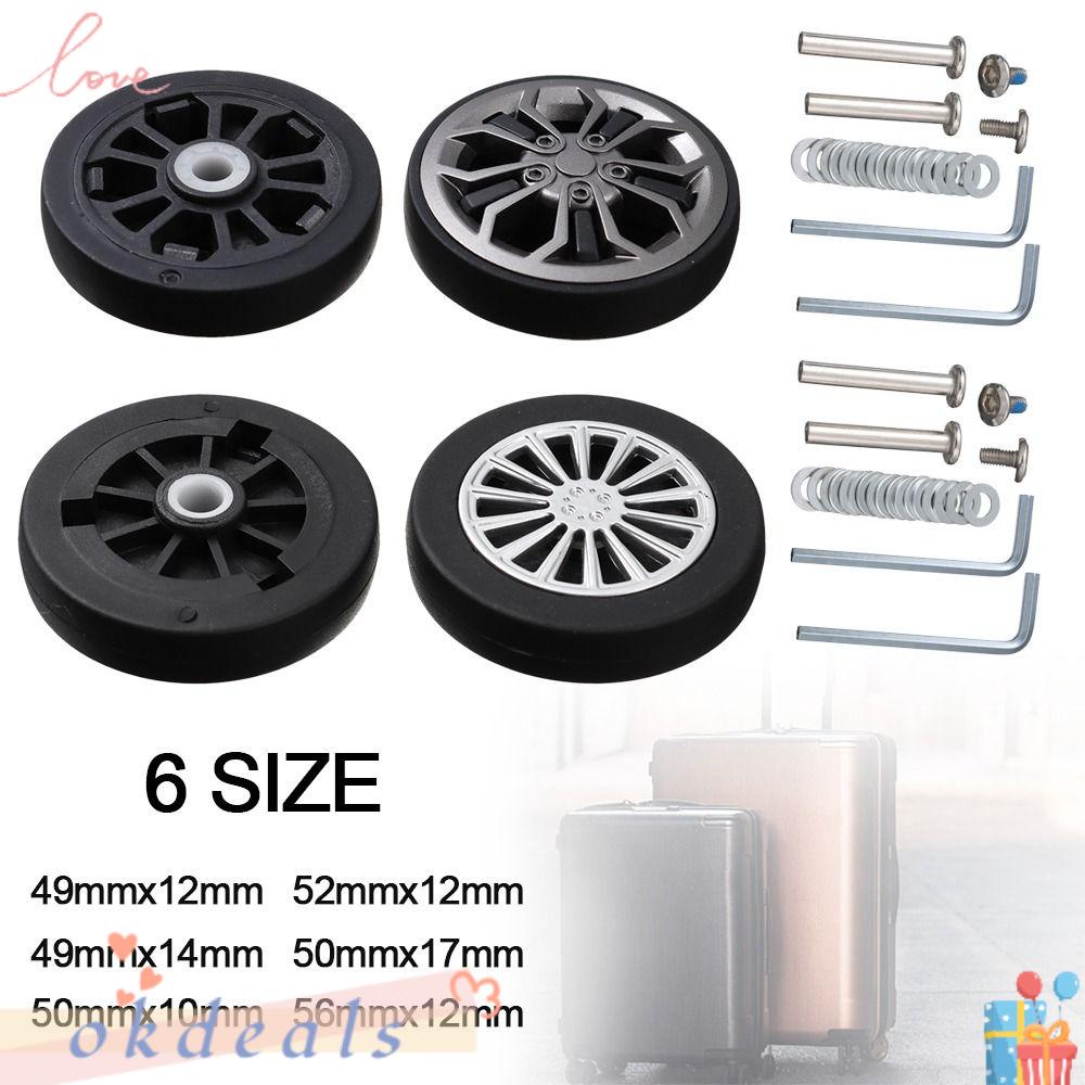 OKDEALS Set 2 Bánh Xe Thay Thế Cho Vali Hành Lý Kèm Bánh Xe Vientiane
