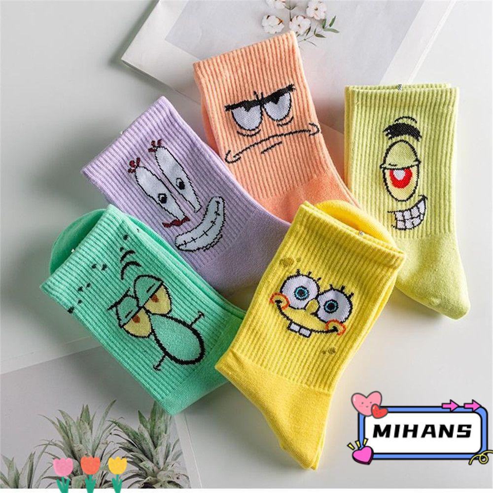 MIH Vớ Giữ Nhiệt Họa Tiết Hoạt Hình Spongebob Dễ Thương Cho Nữ
