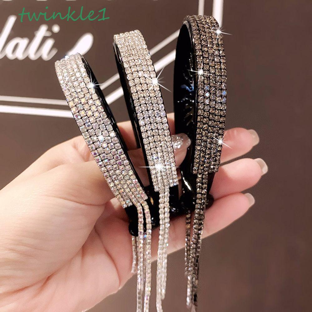 TWINKLE Kẹp Tóc Đính Đá Sang Trọng Cho Nữ