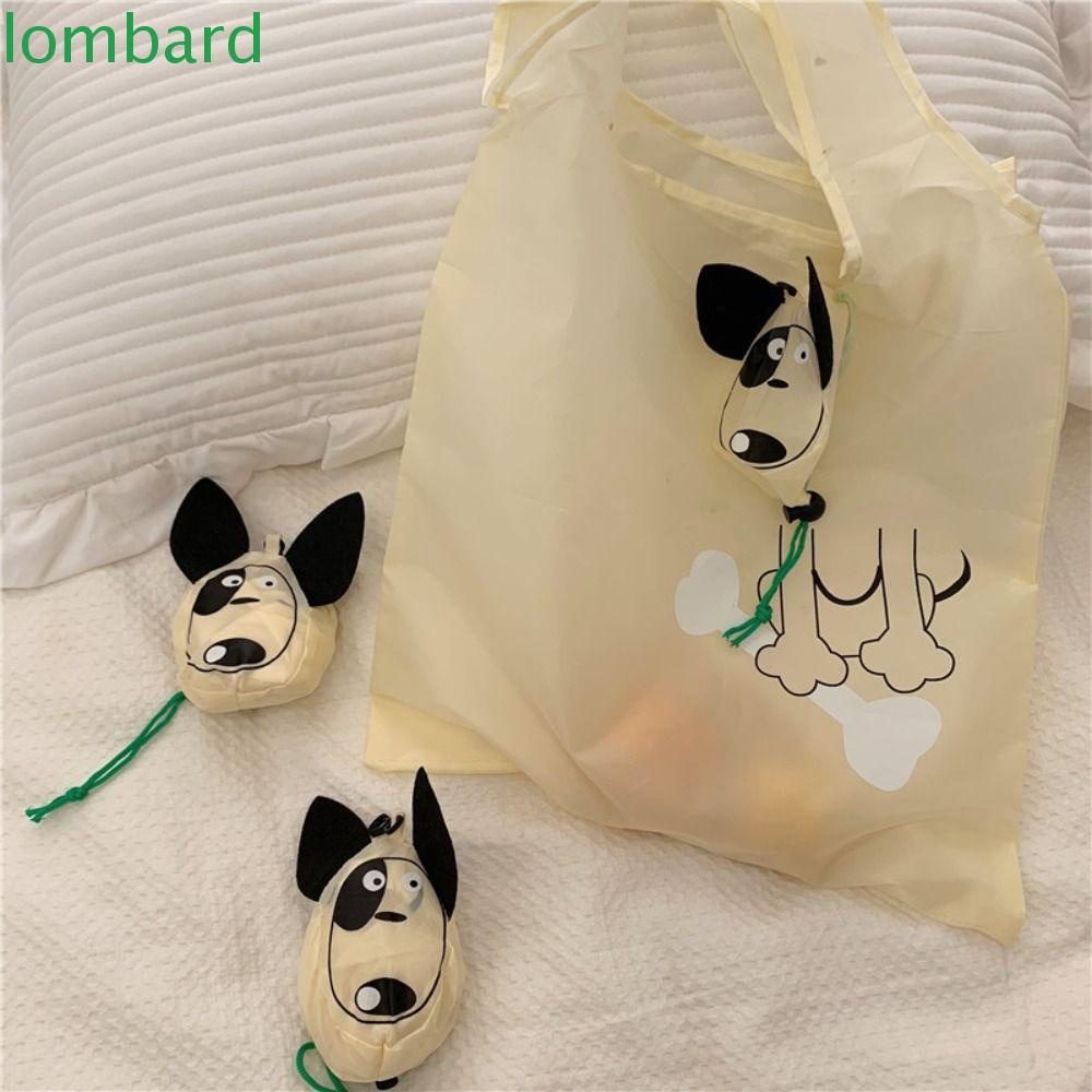 LOMBARD Túi Mua Sắm Đeo Vai Bằng Nylon Chống Thấm Nước Tái Sử Dụng Được In Họa Tiết