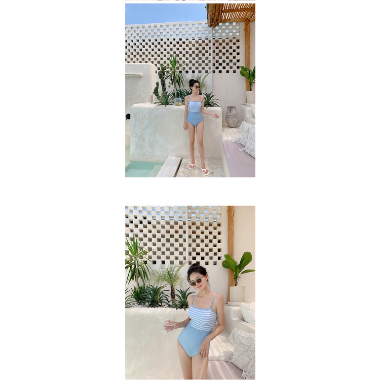 Đồ Bơi Một Mảnh Hai Dây Họa Tiết Sọc Nhiều Màu Sắc Dành Cho Nữ