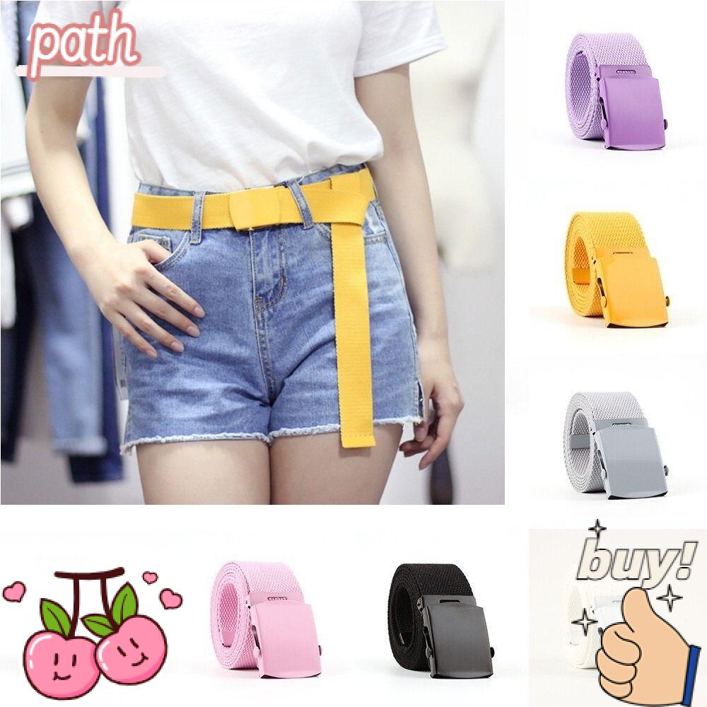 PATH Thắt Lưng Vải Canvas Màu Sắc Thời Trang Cho Nam Và Nữ