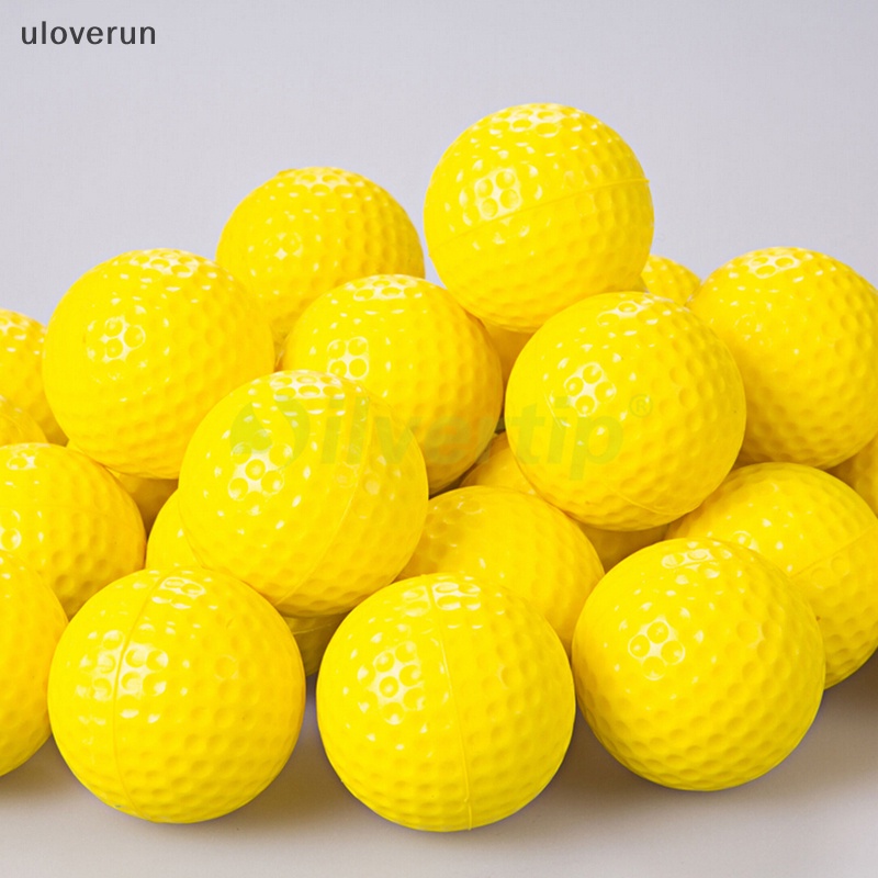 Set 10 Quả Bóng Golf Bằng Nhựa PP Đàn Hồi Tốt Màu Vàng