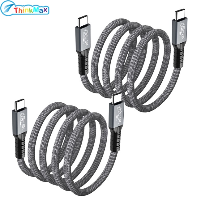 Dây Cáp Sạc Nhanh Hai Đầu Usb 4.0 Cho Thunderbolt 4 Type C 8k 40gbps Pd 240w