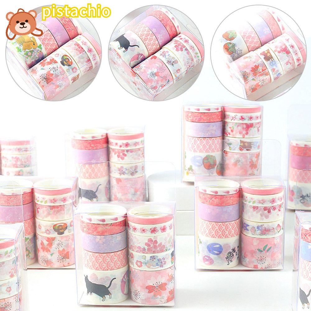 PISTA 10 Cuộn Băng Keo Dán Trang Trí Sổ Tay Thời Trang