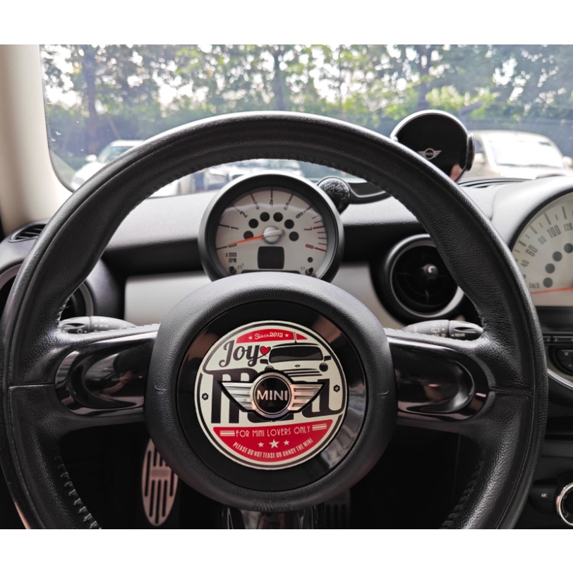 MINI COOPER steering wheel sticker COUNTRYMAN CABRIO Paceman JCW CLUBMAN F54 F55 F56 F57 F60 handlebar center standard painted three-dimensional sticker