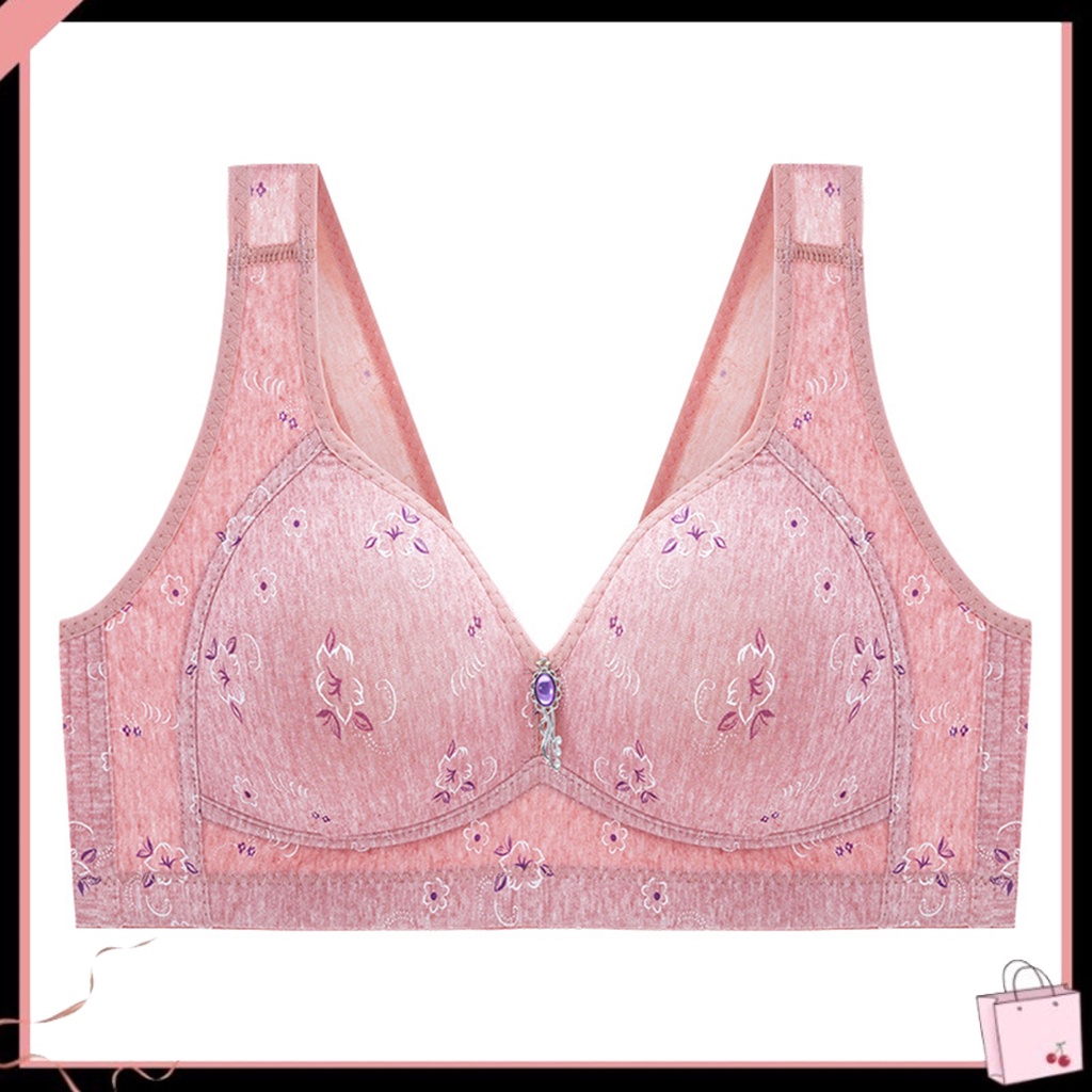 {Soltweter} Áo Ngực Không Dây Mỏng In Hoa Có Đệm Bảo Vệ Ngực Và Lưng Chữ V Cài Nút Dành Cho Phụ Nữ