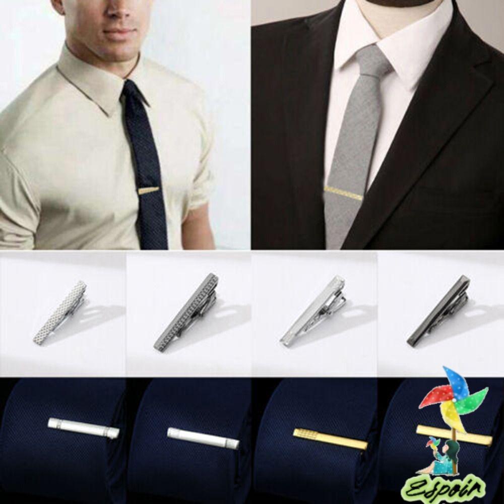 ESPO Set 3 Kẹp Cà Vạt Kim Loại Thời Trang Công Sở Cho Nam