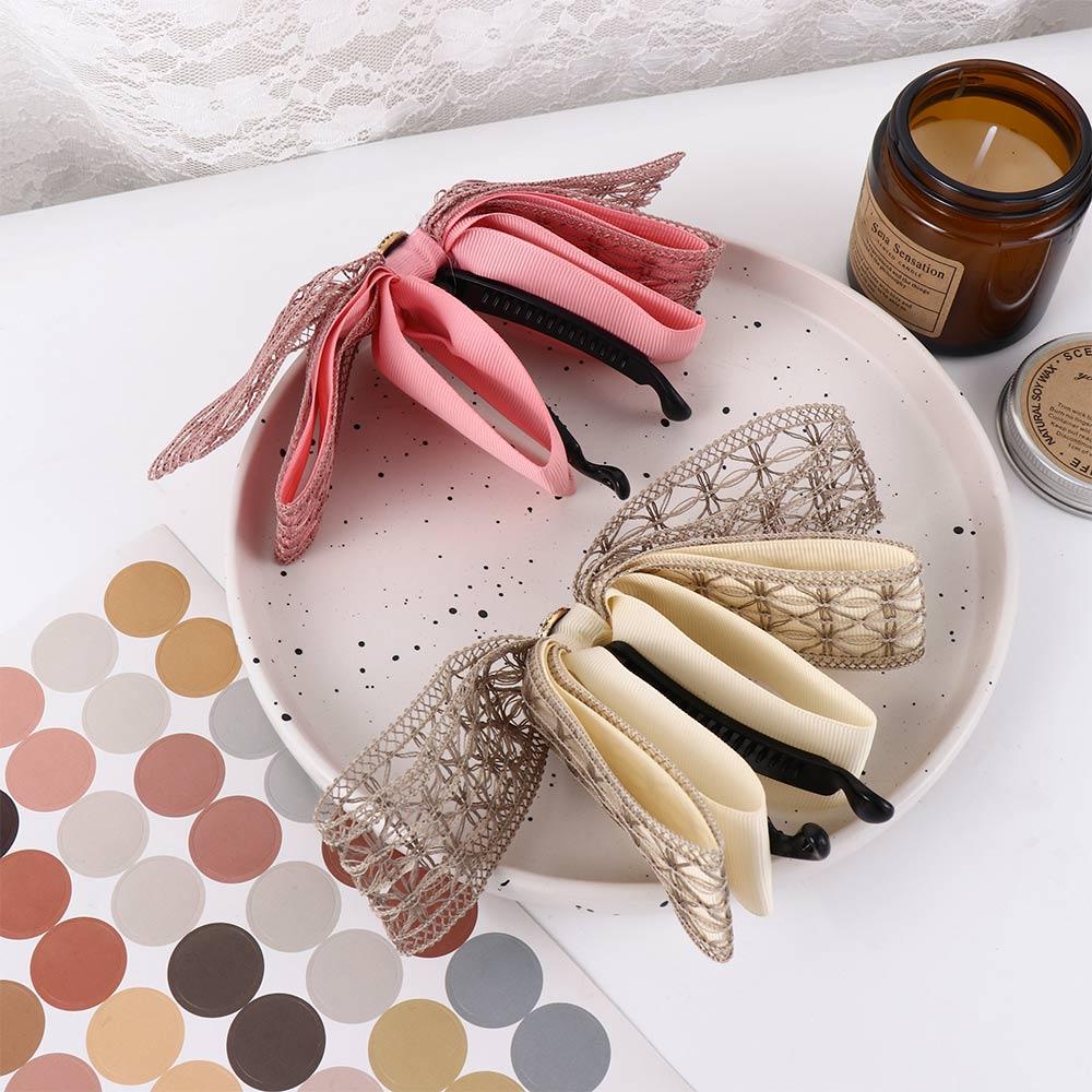 ANEMONE Kẹp Tóc Nơ Dọc Kiểu Dáng Ngọt Ngào Thanh Lịch Cho Nữ