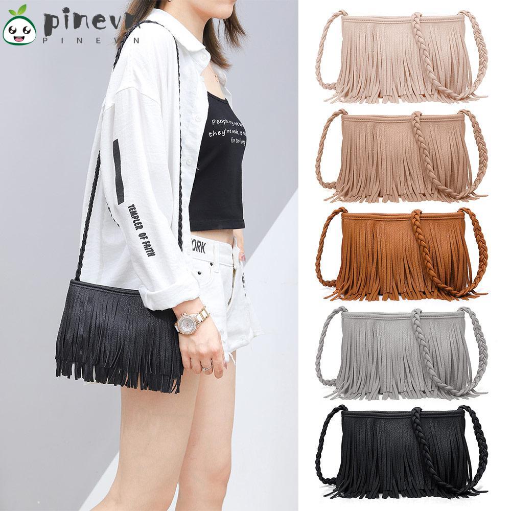 PINEVN Túi Đeo Chéo Tua Rua Thời Trang