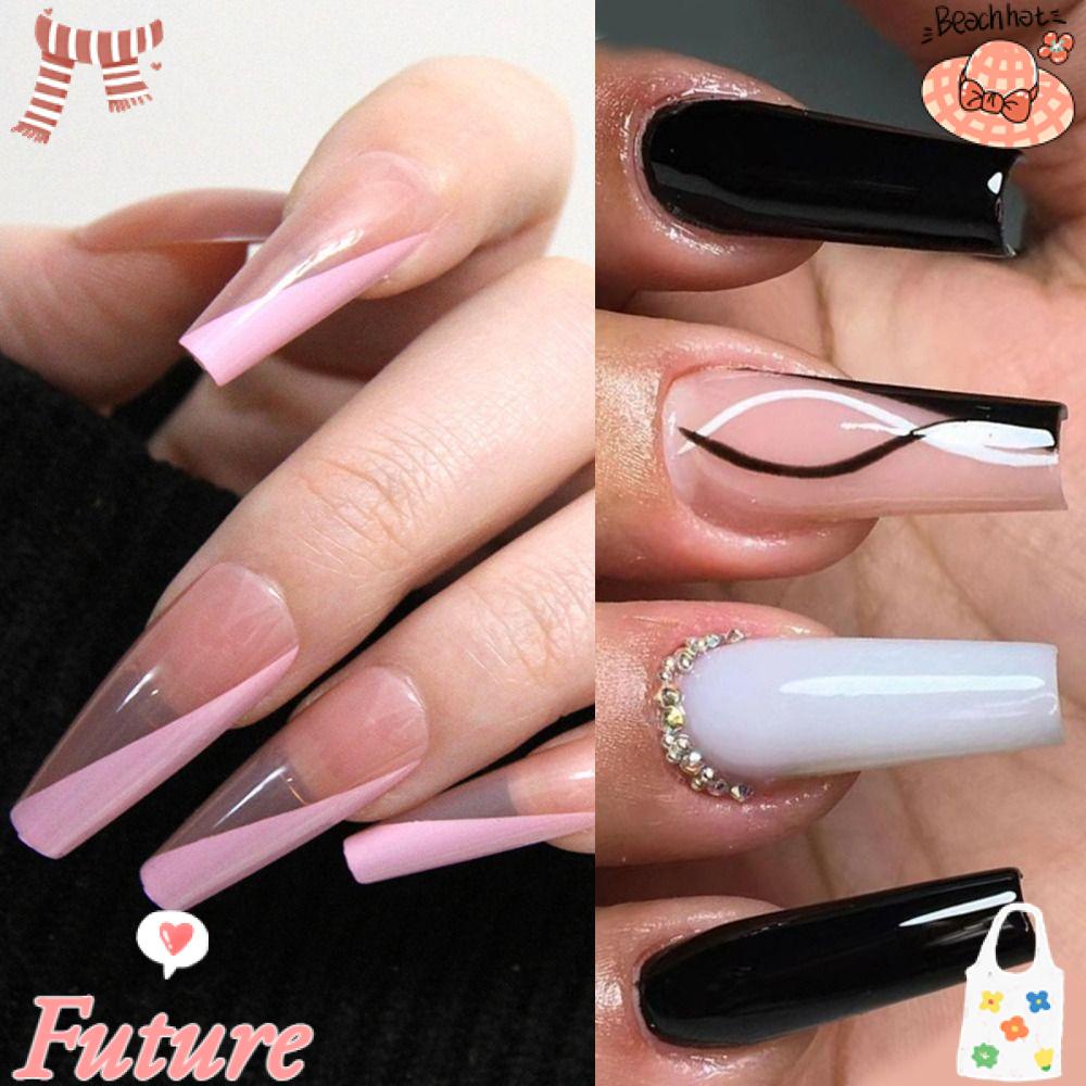 FUTURE Bộ 24 Móng Tay Giả Che Phủ Toàn Diện Tháo Rời Được DIY