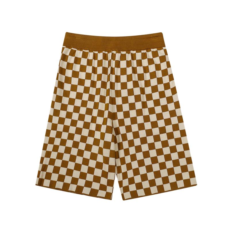 Hàng Mới Về Mới Quần Short Dệt Kim Kẻ Caro Cổ Điển Thời Trang L555V 5 / 4 ShortsTI7RW Cho Nam Và Nữ