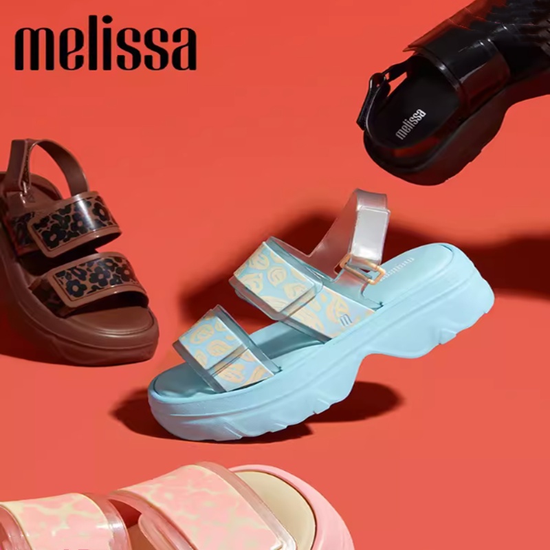 Xăng đan Cao Gót Khóa Dán In Hình Melissa Thời Trang Mùa Hè Hàng Mới Dành Cho Bạn Nữ