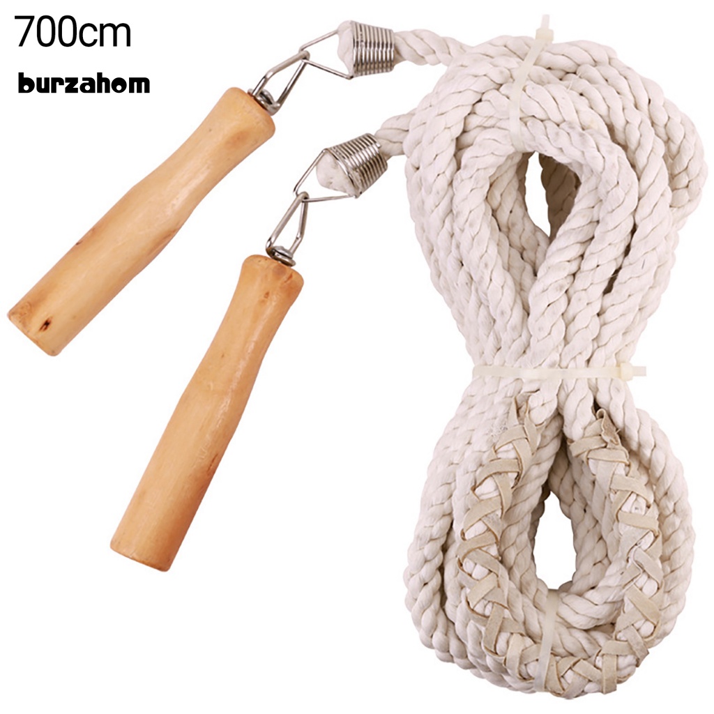 Dây Nhảy Lò Xo Mạ Điện Tay Cầm Gỗ Dài 3 / 5 / 7 / 10m