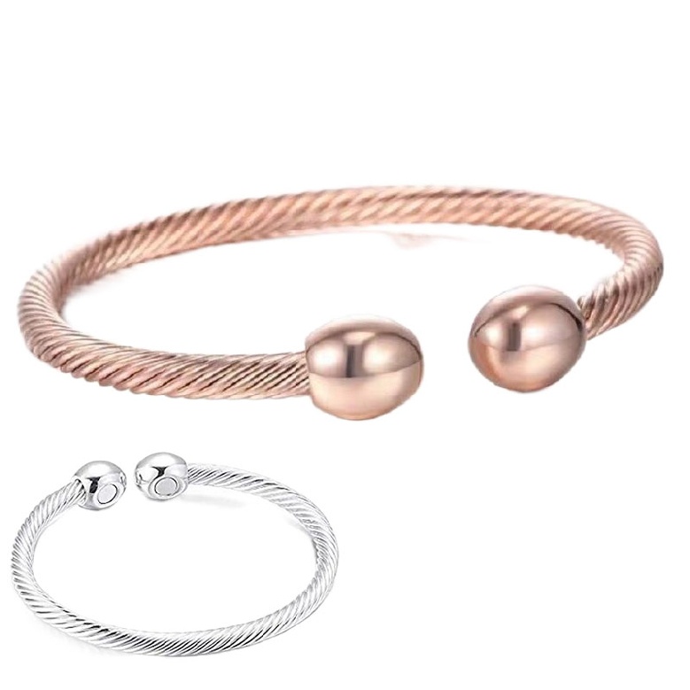 Magnetic Bracelet Women Men Bangle Cuff Copper Healing Therapy Arthritis Jewelry