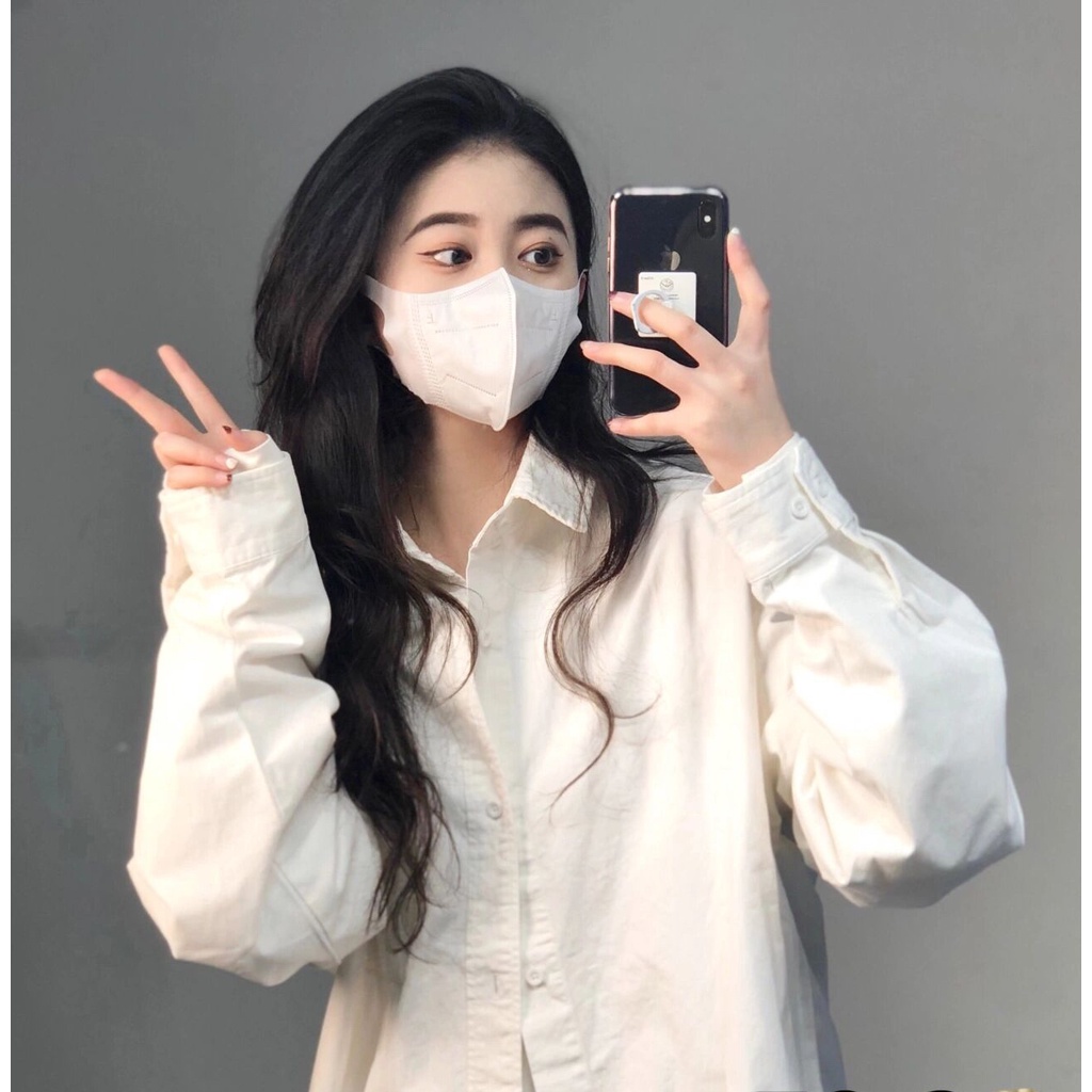 Áo Sơ Mi Trắng Dáng Rộng Thời Trang Dành Cho Nữ