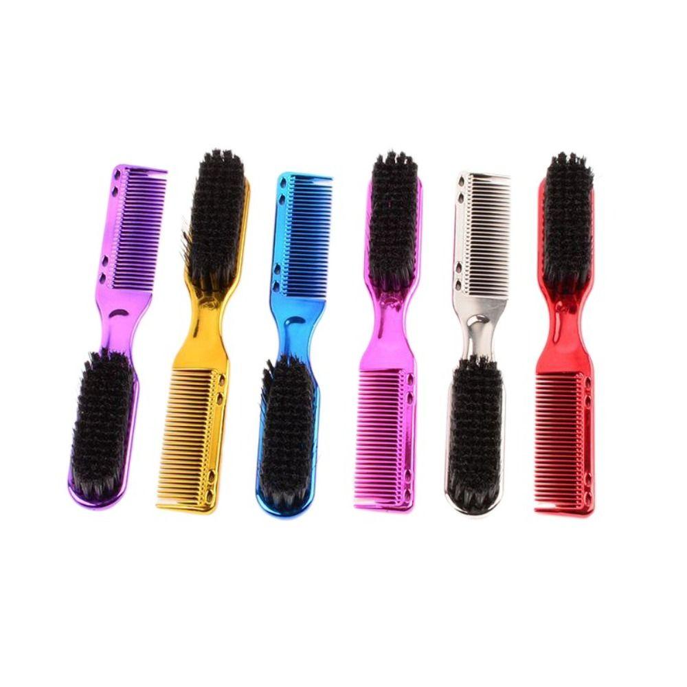 ANEMONE Lược Chải Râu Hai Mặt Mềm Mại Chống Tĩnh Điện 2 Trong 1 Phong Cách Vintage Cho Thợ Cắt Tóc