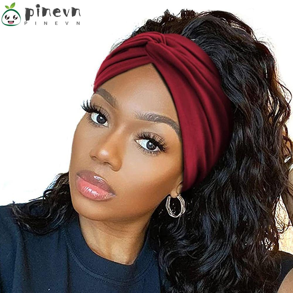 PINEVN Khăn Turban Bản Lớn Dày Dặn Thời Trang Cho Nữ