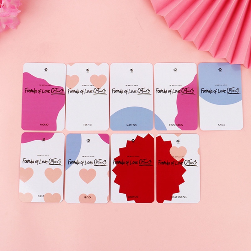 Bộ 9 Thẻ Hình Nhóm Nhạc Kpop TWICE Formula of Love: O + T = 3