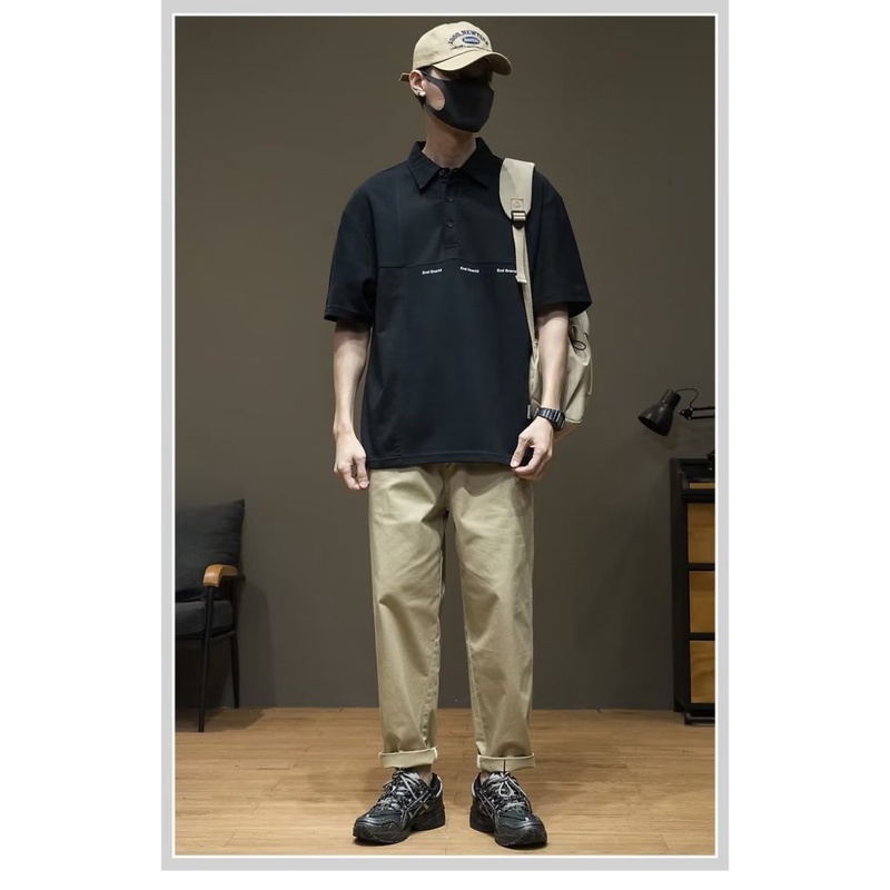 Áo polo Tay Ngắn Chất Liệu Cotton Cao Cấp Có Size Từ M-8XL Thời Trang Theo Phong Cách Mỹ Cho Nam